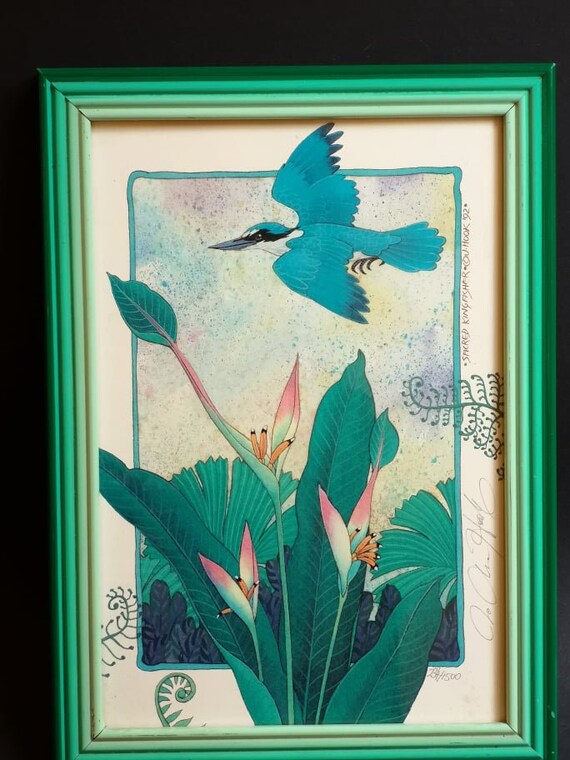 絵画J・HOOK KINGFISHER IN AN EXOTTC GARDEN 絵画J・HOOK KINGFISHER IN AN EXOTTC GARDEN Two Vintage Jo Anne