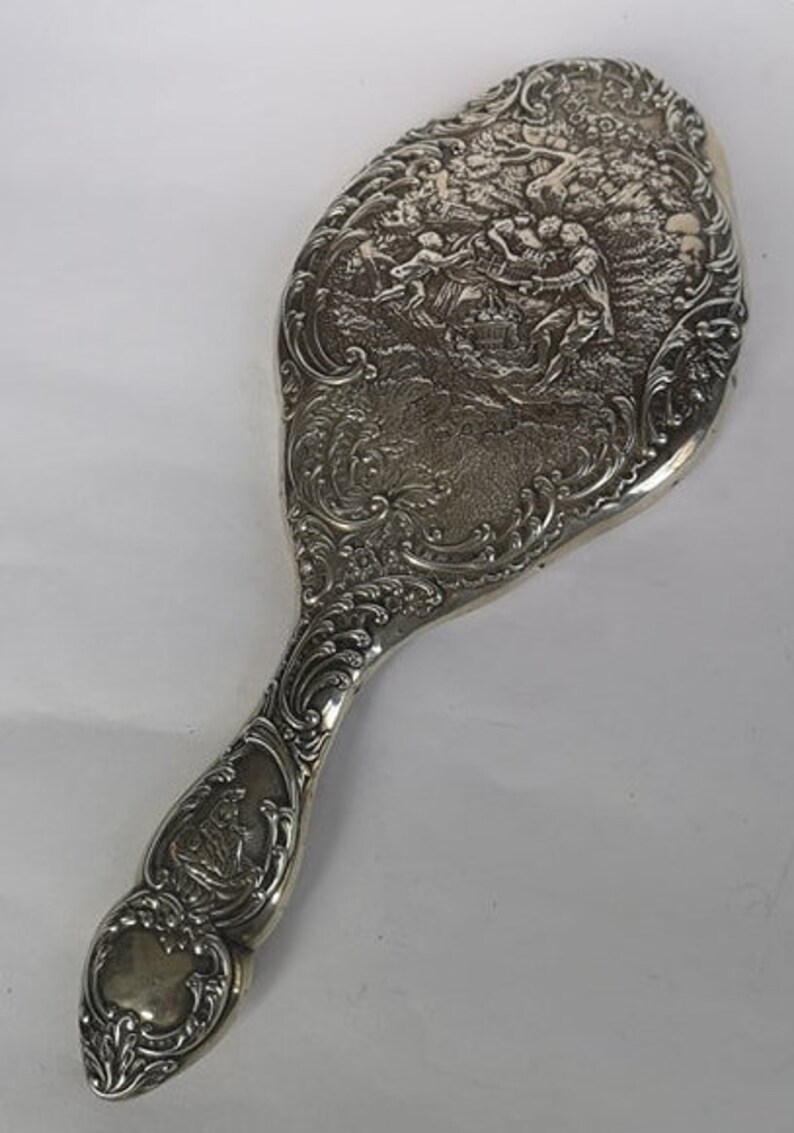 Victorian Silver Hand Mirror by LEVI & SALAMAN Silversmiths Etsy