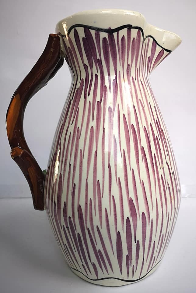 Spanish Majolica Talavera Pitcher Signed Circa 1930