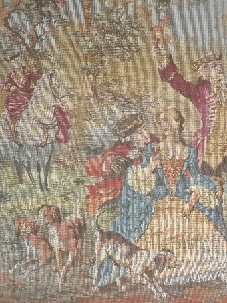 A 19th Century French Needlework Silk Picture in Gilded Frame Etsy UK