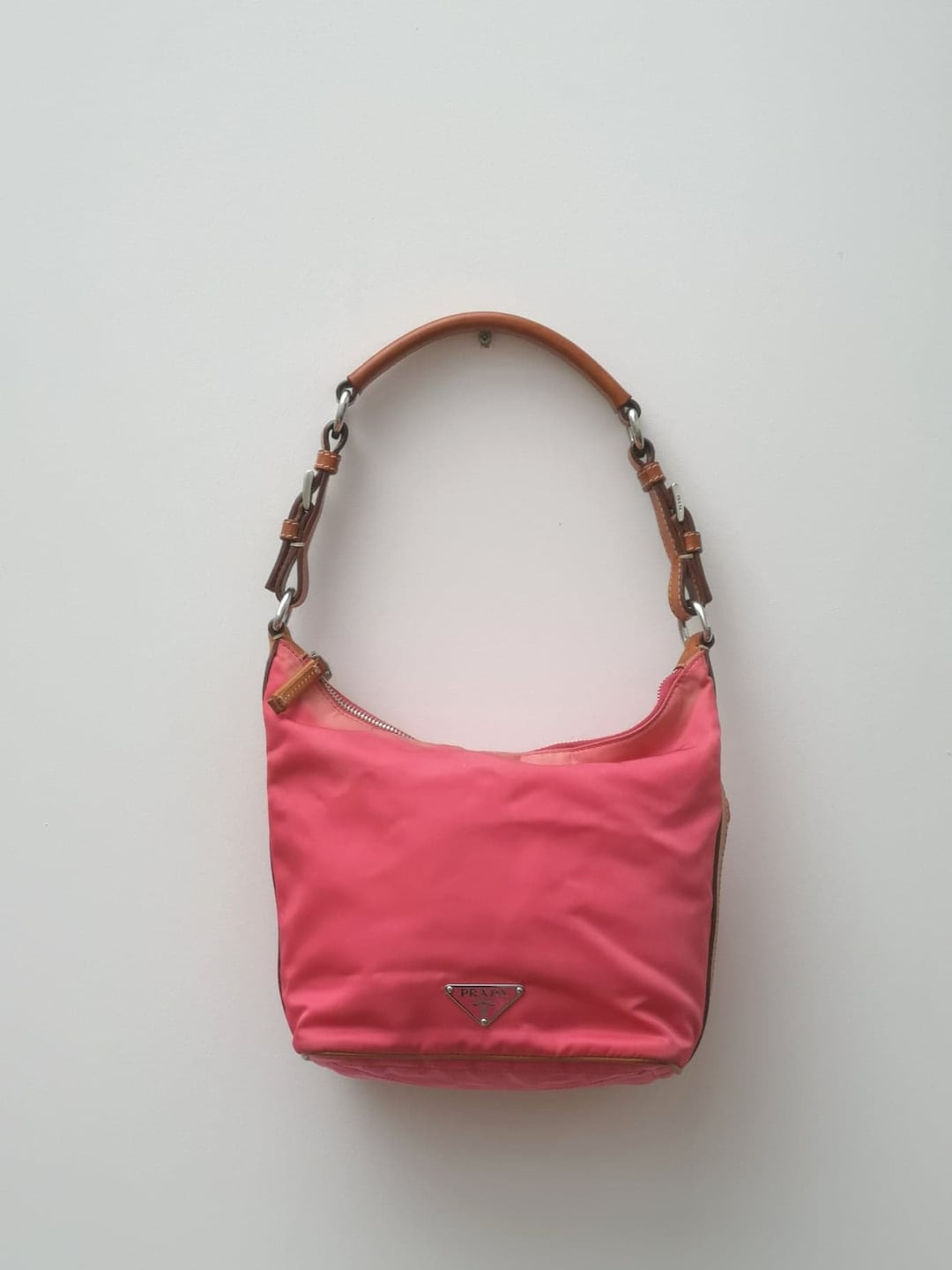 Vintage PRADA Tessuto Mini-hobo Bag in Leather Handle, Made in Italy - Etsy