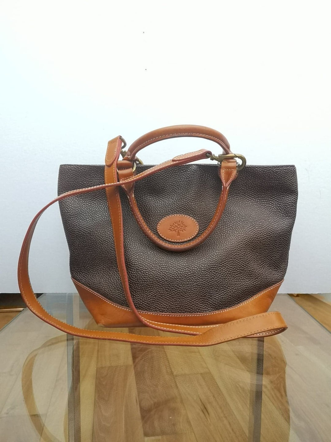 Vintage Mulberry Alana Oak Leather Handbag