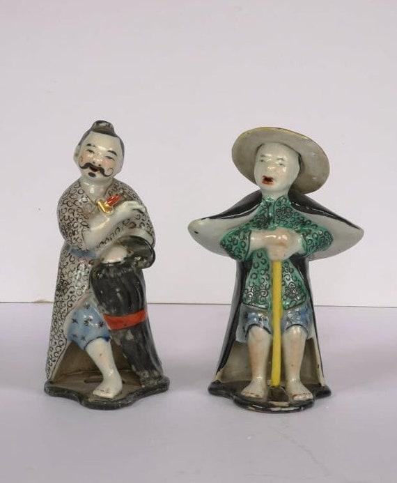 Datum verkiezen Retentie Paar antieke Chinese porseleinen figuren 19e eeuw ca. 1850 - Etsy België