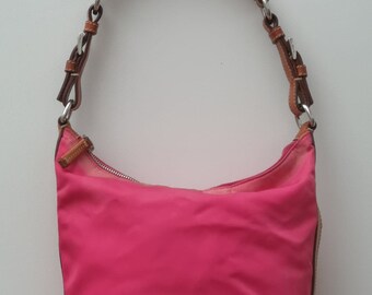 Vintage PRADA Tessuto Mini-hobo Bag in Leather Handle, Made in 