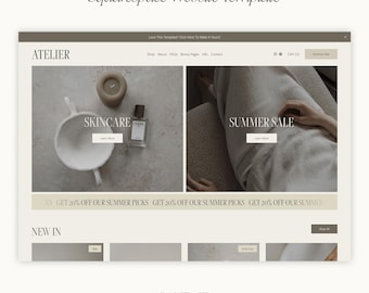 Squarespace Template | Atelier Squarespace 7.1 Store Template | Minimal Template For Shops, Stores, Ecommerce & Creative Businesses