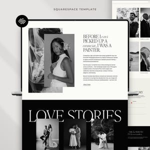Squarespace website-sjabloon: Portfolio voor bruidsfotografen, familiefotografen, elegante evenementenplanning afbeelding 5
