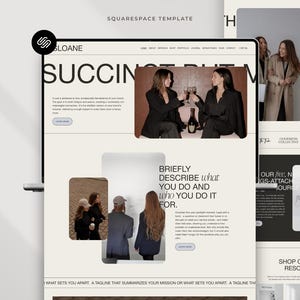 Plantilla web para Squarespace 7.1, plantilla minimalista para asistentes virtuales, coaches de vida, gestores de redes sociales y empresas de servicios.