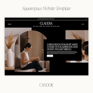 Squarespace Template | Claudia 7.1 Squarespace Website Template | Minimal Template For Photographers, Creatives, Coaches, Designer Business