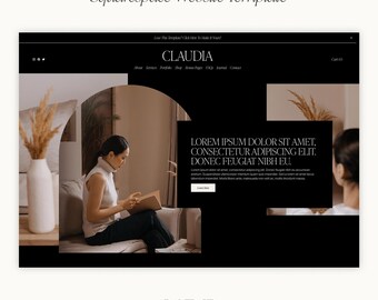 Squarespace Template | Claudia 7.1 Squarespace Website Template | Minimal Template For Photographers, Creatives, Coaches, Designer Business