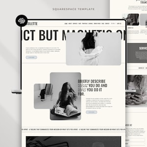 Squarespace 7.1 Website Template, Minimalist Template For Virtual Assistants, Life Coaches, Mentors & Service Businesses