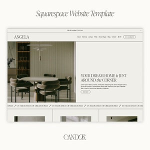 Angela Squarespace Template | Minimal Website Template For Estate Agents, Realtors & Brokers | Property Listings, Portfolio, Lead Forms