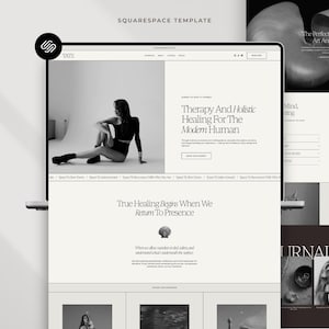 Squarespace Website Template: Therapist, Health Coach, Nutritionist Website, Wellness Counselor