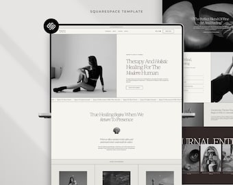 Squarespace Website Template: Therapist, Health Coach, Nutritionist Website, Wellness Counselor