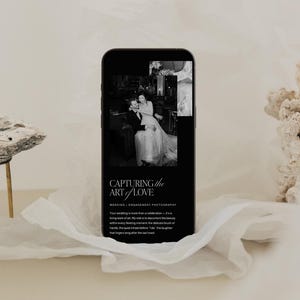Squarespace website-sjabloon: Portfolio voor bruidsfotografen, familiefotografen, elegante evenementenplanning afbeelding 10