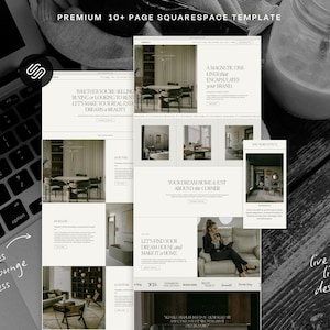 Real Estate Squarespace Template Angela | Premium Template For Brokers, Realtors, Interior Design Agencies | Portfolio, Property Showcase