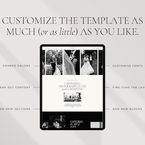 Squarespace website-sjabloon: Portfolio voor bruidsfotografen, familiefotografen, elegante evenementenplanning afbeelding 18