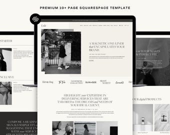 Squarespace 7.1 Website Template, Minimalist Template for Service Businesses, Coaches + Therapists