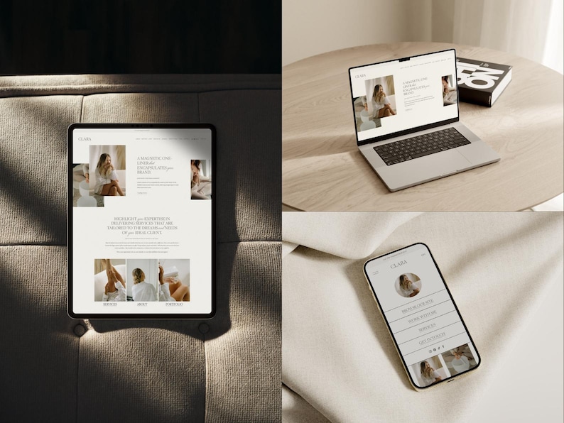 Squarespace Website Template For Coaches, Therapists, Counsellors, Minimalist Coach & Wellness Website Design Bild 5