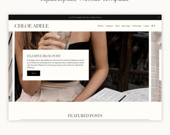Squarespace Template | Chloe Adele 7.1 Squarespace Blog Template | Minimal Blog For SMM, VA, Beauty, Lifestyle & Travel Bloggers