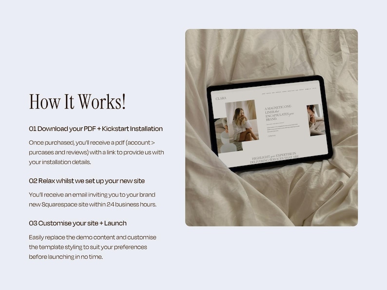 Squarespace Website Template For Coaches, Therapists, Counsellors, Minimalist Coach & Wellness Website Design Bild 8