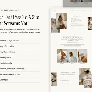 Squarespace Website Template For Coaches, Therapists, Counsellors, Minimalist Coach & Wellness Website Design Bild 6