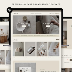 Squarespace Template, Atelier Squarespace 7.1 Store Template, Minimal Template For Shops, Stores, Ecommerce & Creative Businesses