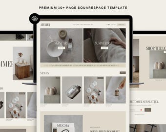 Squarespace Ecommerce Template, Atelier Online Store, Minimal Store Design For Shops, Stores & Boutique Brands
