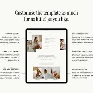 Squarespace Website Template For Coaches, Therapists, Counsellors, Minimalist Coach & Wellness Website Design Bild 4