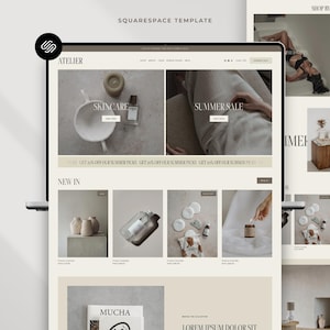 Squarespace Ecommerce Template, Atelier Online Store, Minimal Store Design For Shops, Stores & Boutique Brands