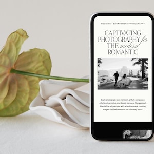 Squarespace website-sjabloon: Portfolio voor bruidsfotografen, familiefotografen, elegante evenementenplanning afbeelding 13