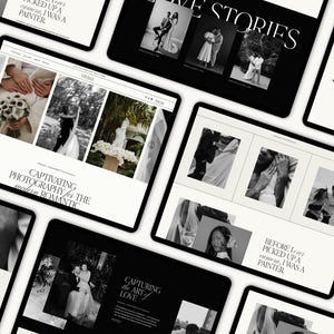 Squarespace website-sjabloon: Portfolio voor bruidsfotografen, familiefotografen, elegante evenementenplanning afbeelding 11