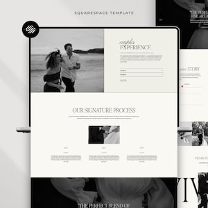 Squarespace website-sjabloon: Portfolio voor bruidsfotografen, familiefotografen, elegante evenementenplanning afbeelding 4