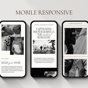 Squarespace website-sjabloon: Portfolio voor bruidsfotografen, familiefotografen, elegante evenementenplanning afbeelding 7