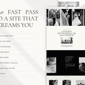 Squarespace website-sjabloon: Portfolio voor bruidsfotografen, familiefotografen, elegante evenementenplanning afbeelding 15