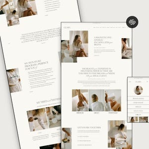 Squarespace Website Template For Coaches, Therapists, Counsellors, Minimalist Coach & Wellness Website Design Bild 2