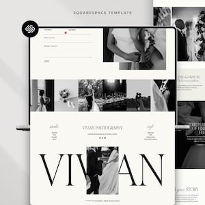 Squarespace website-sjabloon: Portfolio voor bruidsfotografen, familiefotografen, elegante evenementenplanning afbeelding 6