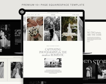 Squarespace Website Template: Hochzeitsfotograf Portfolio, Familienfotograf, Elegante Event-Planung