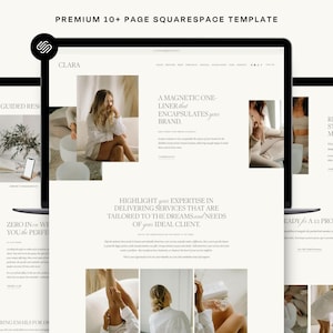 Squarespace Website Template For Coach, Therapist, Wellness Counsellor: Minimal, Neutral And Elevated Template.