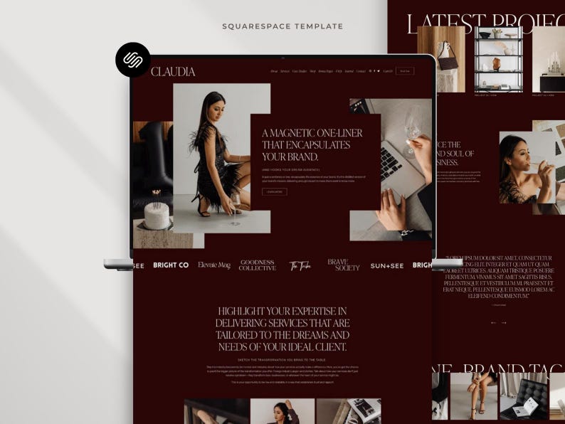 Squarespace Website Template: Website Design for Coaches, Interior Designers, Architects & Creatives image 1