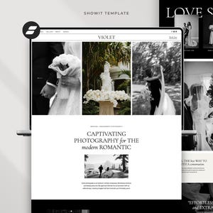 Showit Website Template: Wedding Photographer Portfolio, Family Photographer, Elegant Event Planning