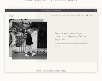 Squarespace Template | Lola 7.1 Squarespace Website Template | Boho Template For Photography, Authors, Coaches, Bloggers, Creative Business