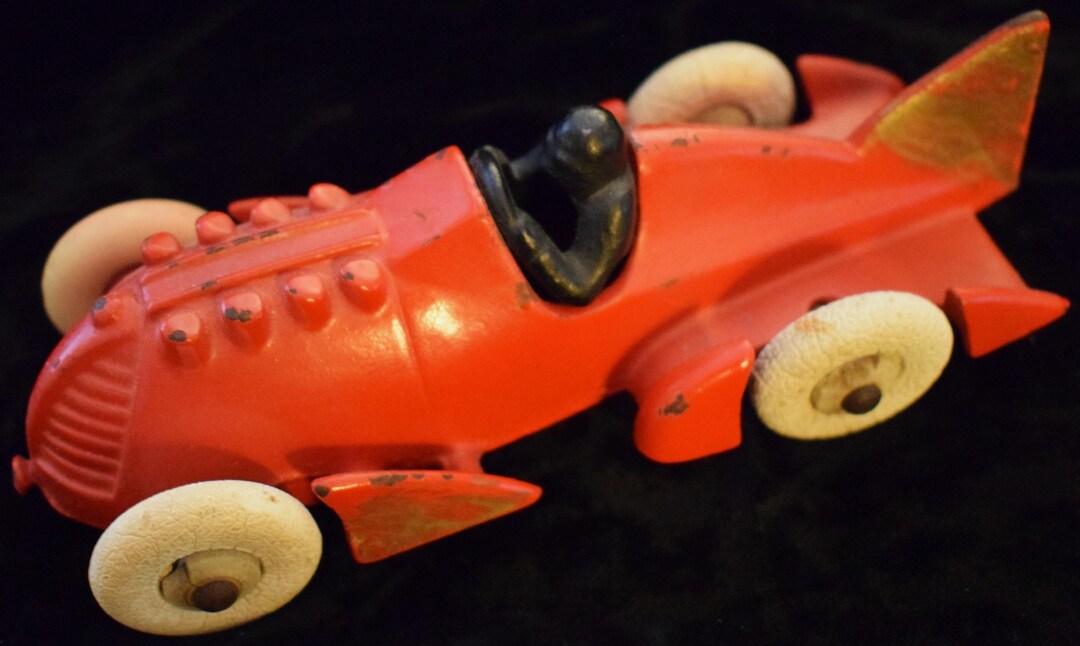 HUBLEY Cast Iron, RACE CAR From 1930s. All Original, Red Version. 7 ...
