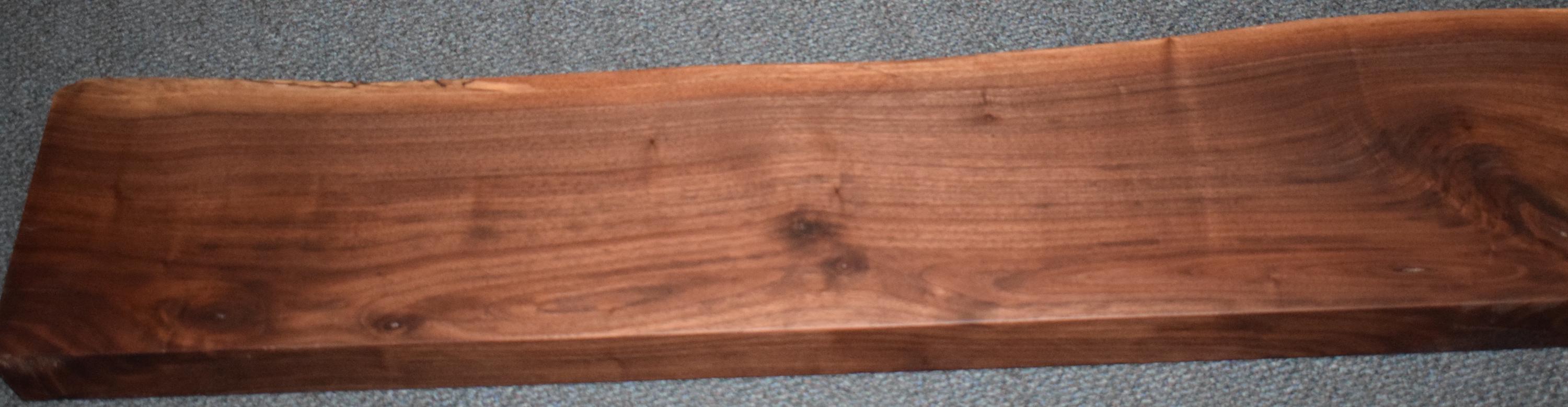 WALNUT Live Edge MANTLE, FLOATING Shelf. Long, Finished, & Beautiful.