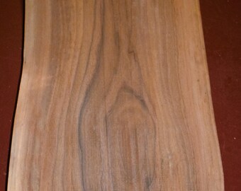 Walnut Double Live Edge Slab. VERY Wormy With Many Trails. ALL Critters Have Eliminated In the Drying Kiln. 26" X 13" X 2". Project Ready