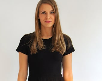fairies and heroes dress Mika with balloon skirt black short sleeve length of your choice