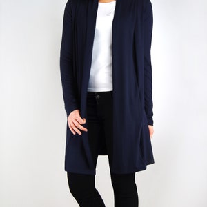 Jacket fairy and hero night blue cardigan long jacket size 36/38 to 48/52 S-XL image 2