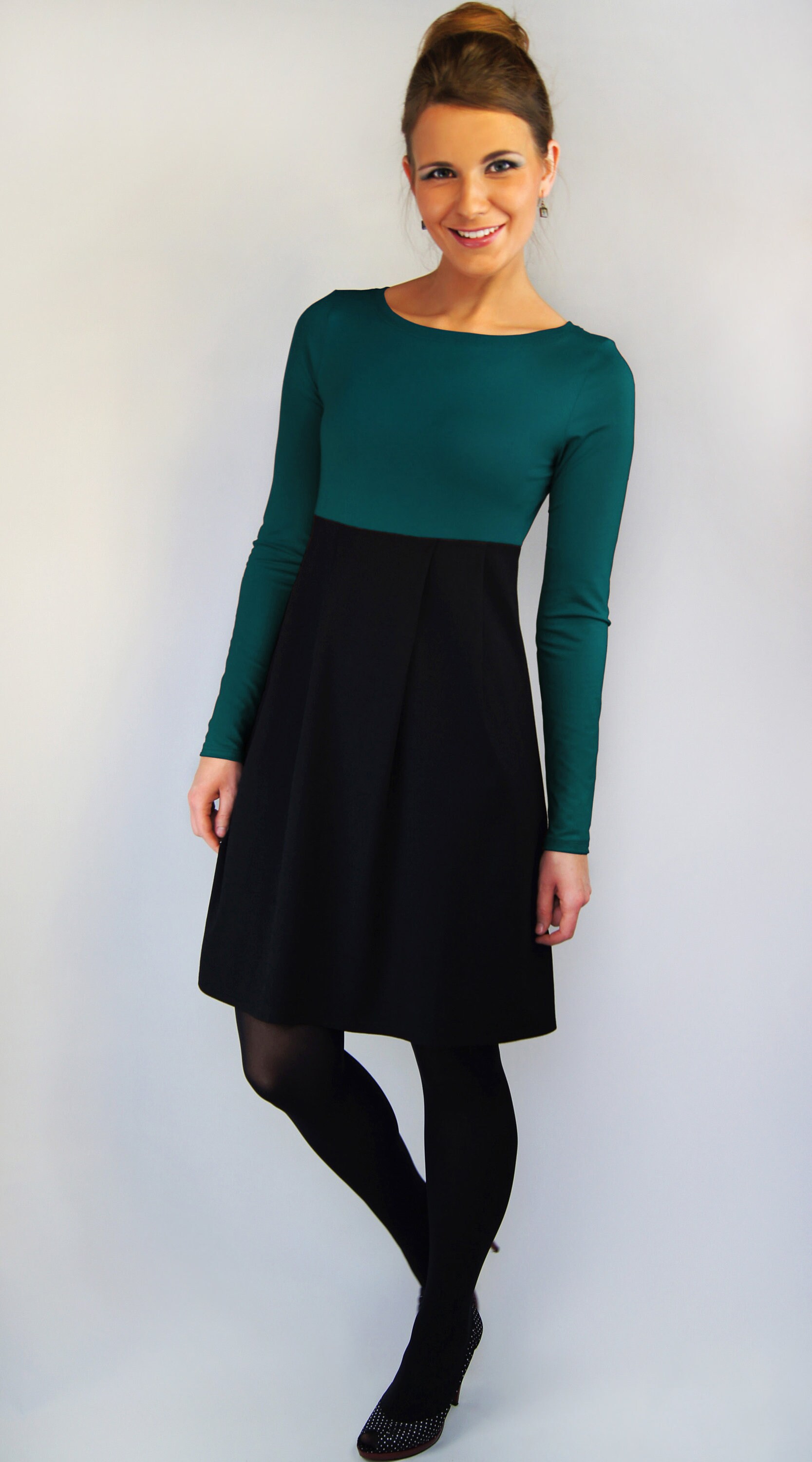 green cord dress Boden Cecily Belted Long Sleeve Cotton Corduroy Midi Dress in Woodland Green at Nordstrom, Size 2 main image 0