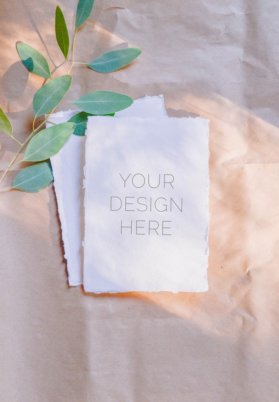 Digital Mockup Card Mockup Flat Lay Rustic Natural Etsy