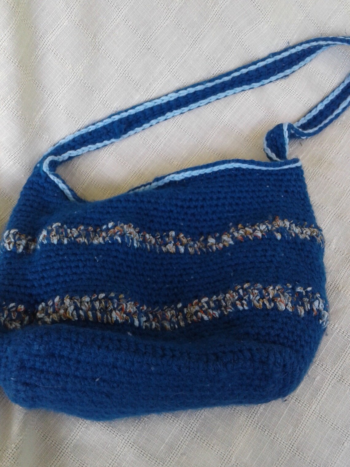 CROCHET SHOULDER Bag With Many Pockets Inside Etsy