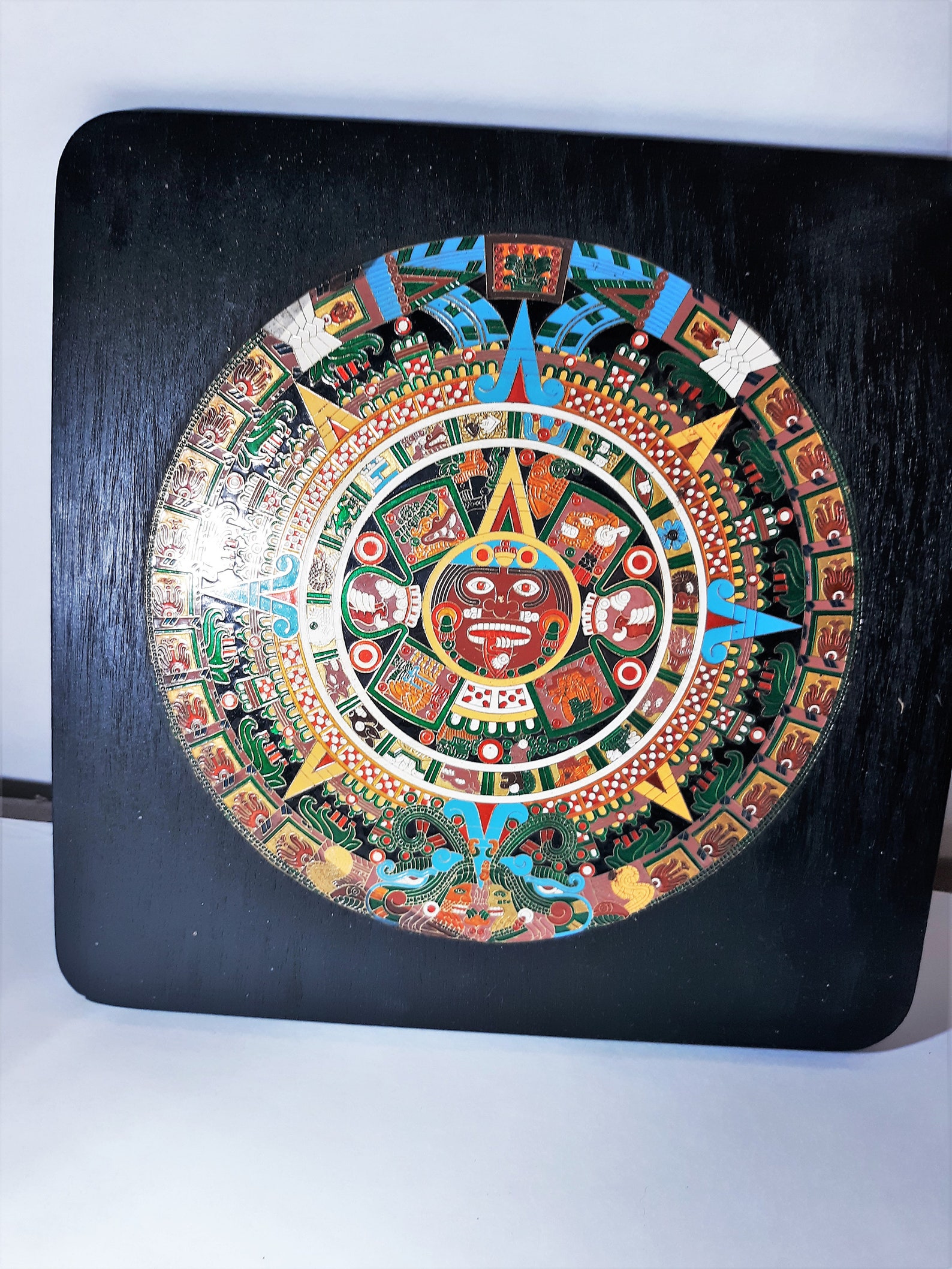 AZTEC CALENDAR WALL Hanging Or The Sun Stone Etsy aztec-calendar-wall-hanging-or-the-sun-stone-etsy